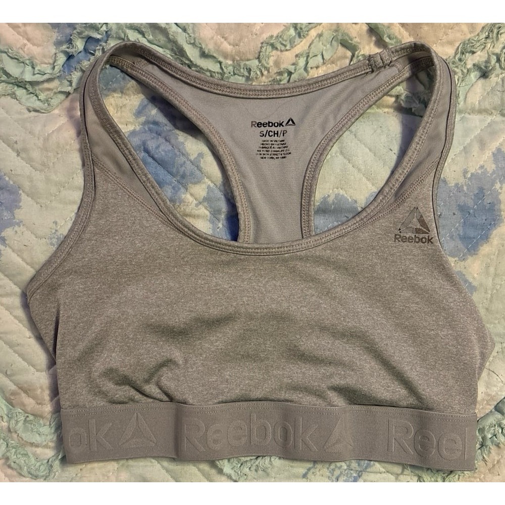 Reebok Women's‎ Grey Medium Impact Sports Bra, Small